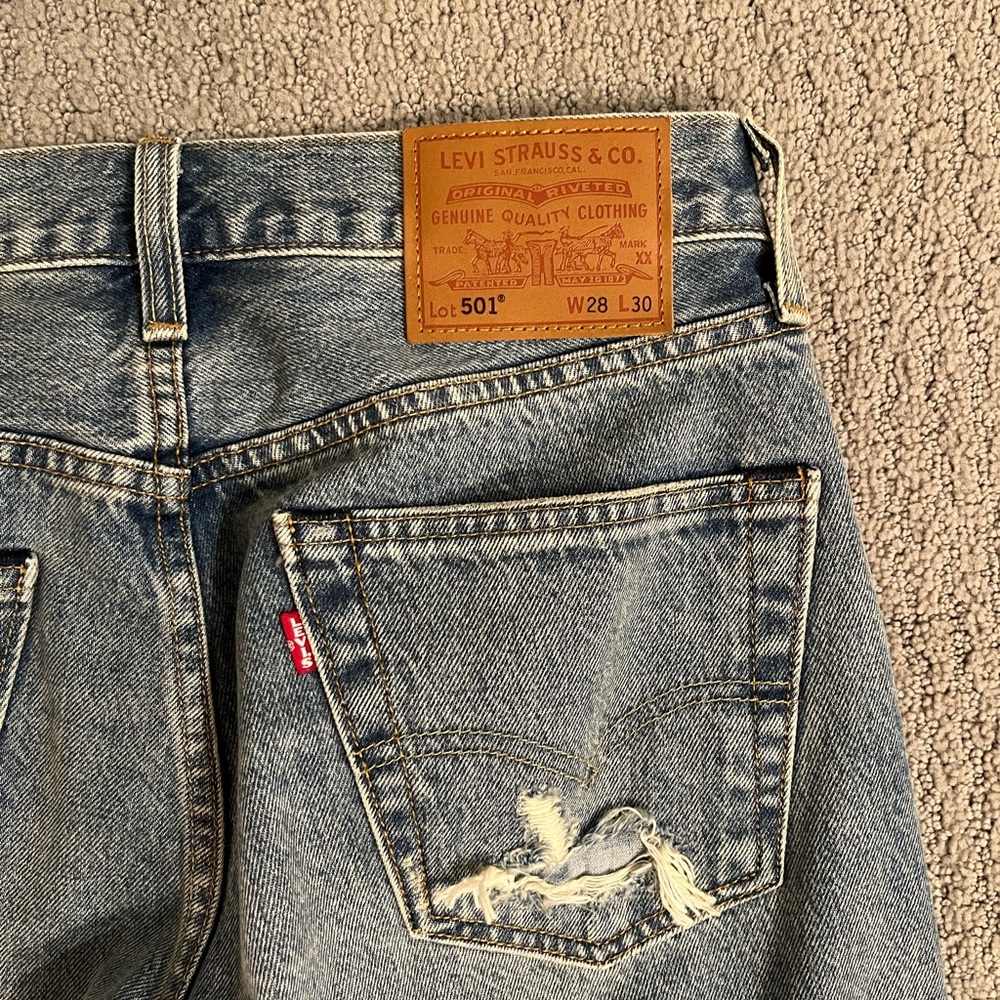 🩷 Levi’s Premium Selvedge Denim Straight Leg W28 L30 Jeans Unisex Pants